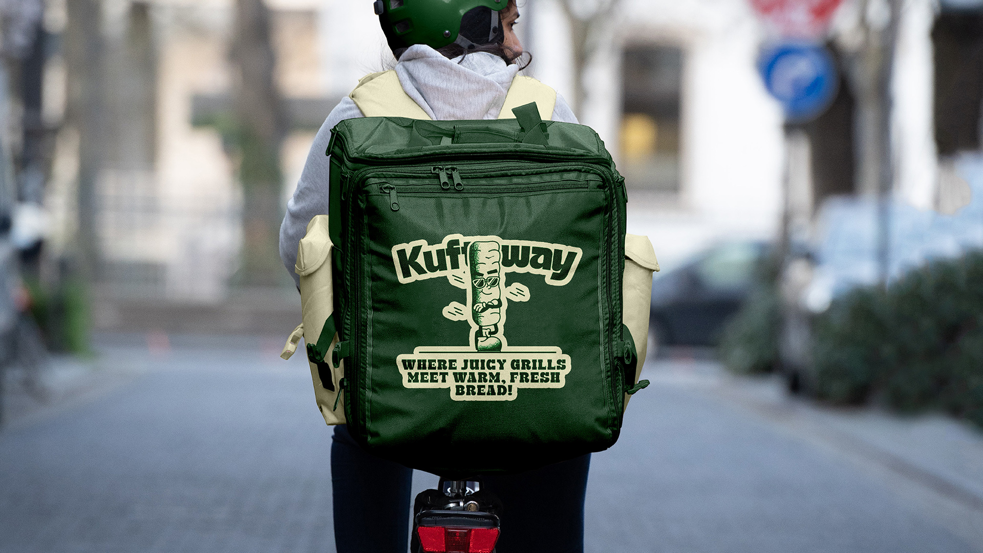 Kuftaway branding and packaging.